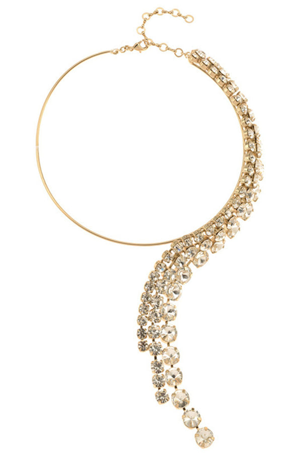 Fashionable Diamond Tassel Exaggerated Necklace