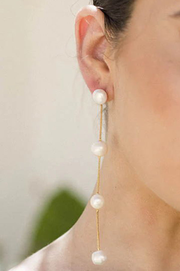 Pearl Long Earrings