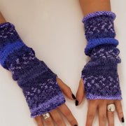 Christmas print half finger gloves