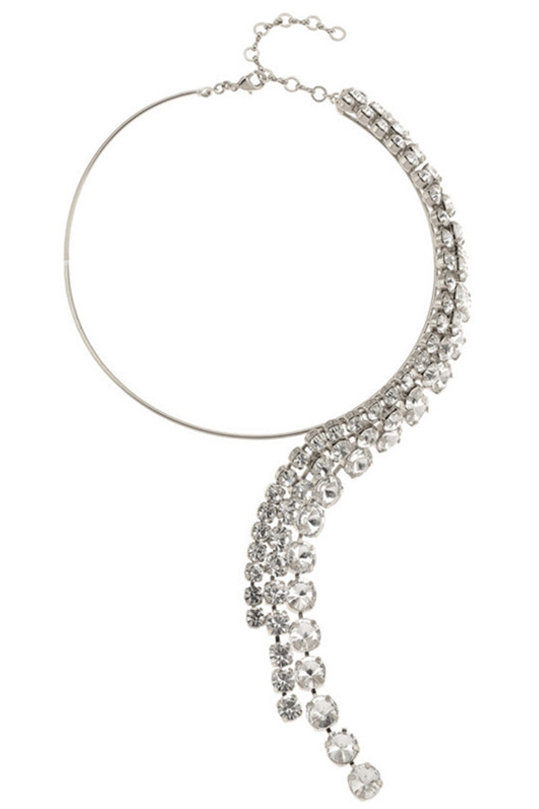 Fashionable Diamond Tassel Exaggerated Necklace
