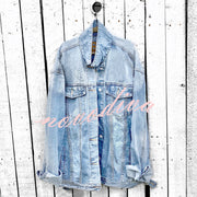 Halloween Print Long Sleeve Denim Jacket
