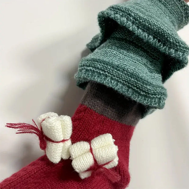 Comfy & Warm Knitted Socks Christmas Colorblock Socks