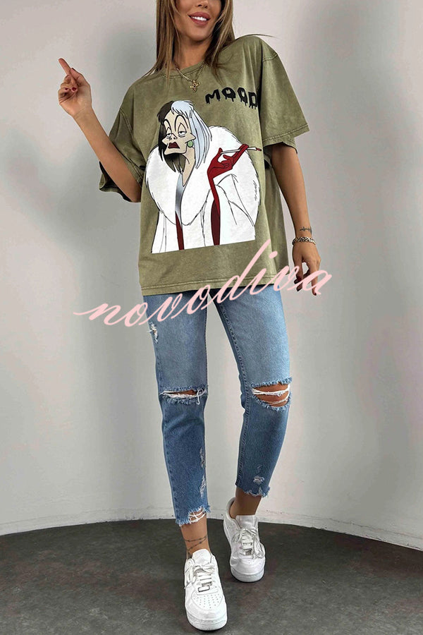 Halloween Anime Print Loose Casual Round Neck Short-sleeved T-shirt