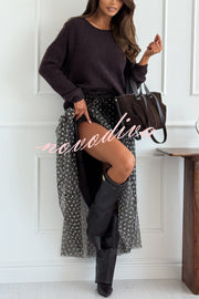 Timeless Treasures Knit Crew Neck Long Sleeve Relaxed Sweater