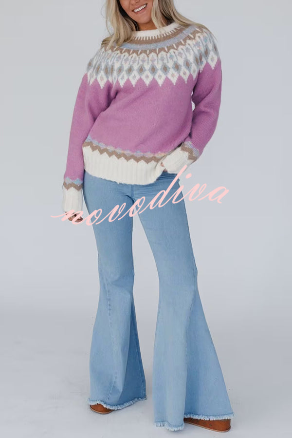 Christmas Thickened Round Neck Long Sleeve Knitted Sweater