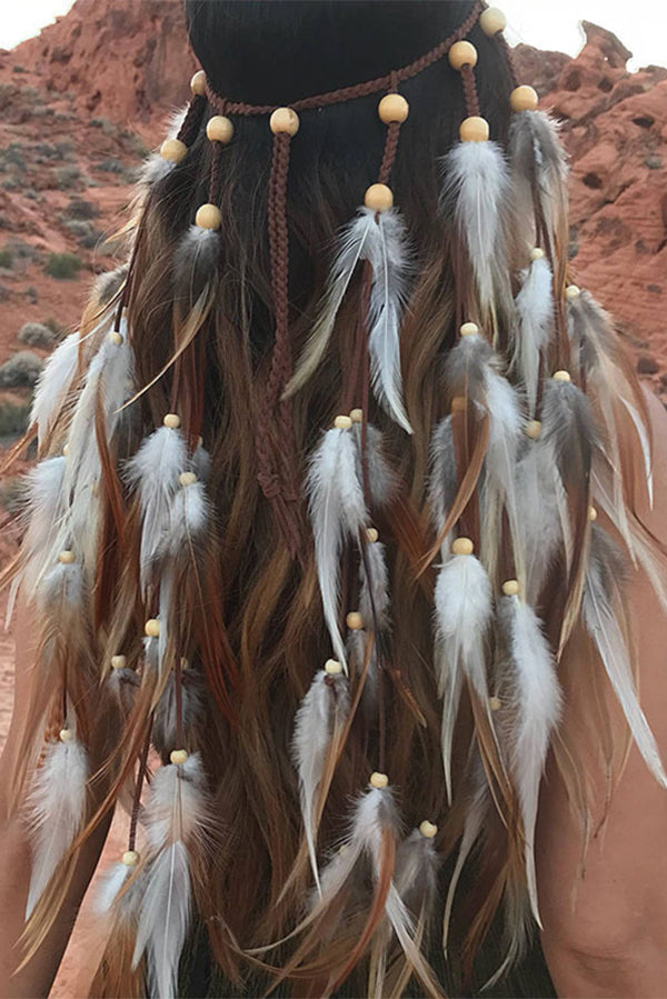 Bohemian Peacock Feather Headband