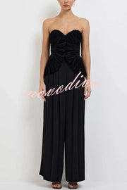 Show Exquisiteness High Rise Pleated Wide Leg Pants