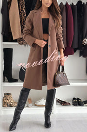 Fashionable Casual Lapel Long Sleeve Single Breasted Loose Coat