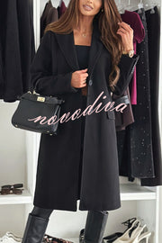 Fashionable Casual Lapel Long Sleeve Single Breasted Loose Coat