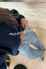 Jessy Denim Mid Rise Side Star Pattern Pocket Wide Leg Jeans