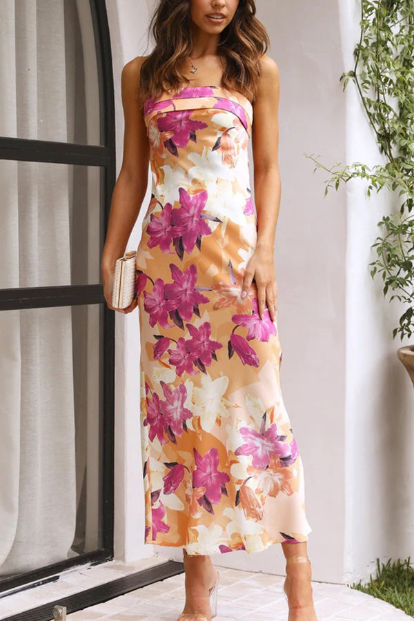 Letters of Mine Floral Off Shoulder Maxi Dress