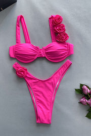 Fantasy Suspender Three Dimensional Flower Bikini