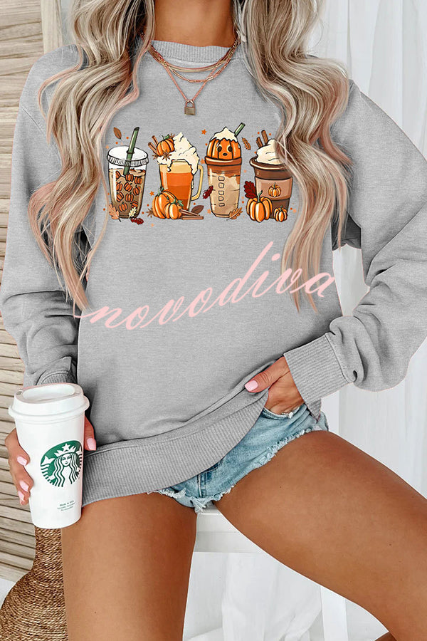 Halloween Creative Print Casual Long Sleeved Sweatshirt