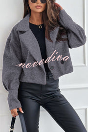 Fashionable Solid Color Lapel Short Blazer