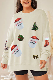 Christmas Sequined Loose Casual Long-sleeved Sweatshirt