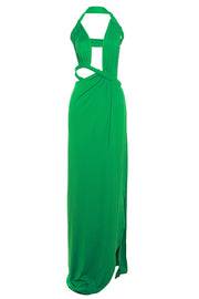 Sexy Hollow Halterneck Backless Slim Fit Slit Maxi Dress