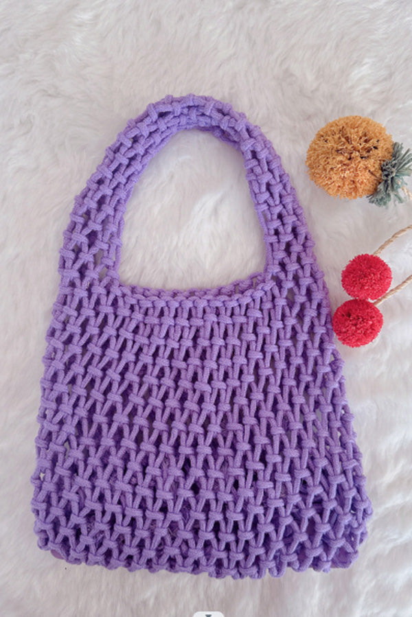 Lazy Style Fishnet Woven Tote Bag