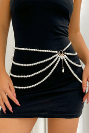 Sexy Holiday Style Faux Pearl Body Necklace