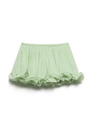 Romantic Drama Chiffon Wavy Ruffles Elastic Waist Loose Skirts