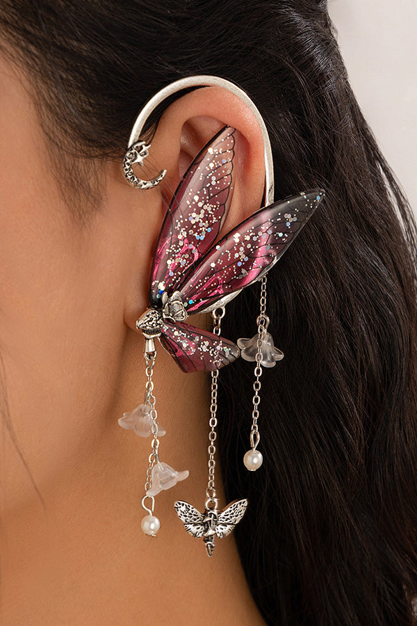 Forest Elf Tassel Butterfly Earrings