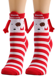 Christmas Cute Couple Magnetic Socks