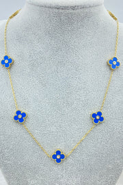 A Fresh and Elegant Lucky Four-leaf Clover Diamond Necklace