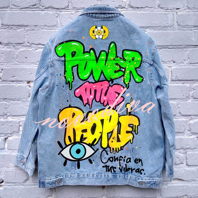 Halloween Print Long Sleeve Denim Jacket