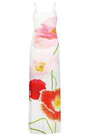 Romantic Beginnings Poppy Blossom Slip Stretch Vacation Maxi Dress