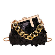 Sequin Chain Shoulder Crossbody Evening Bag