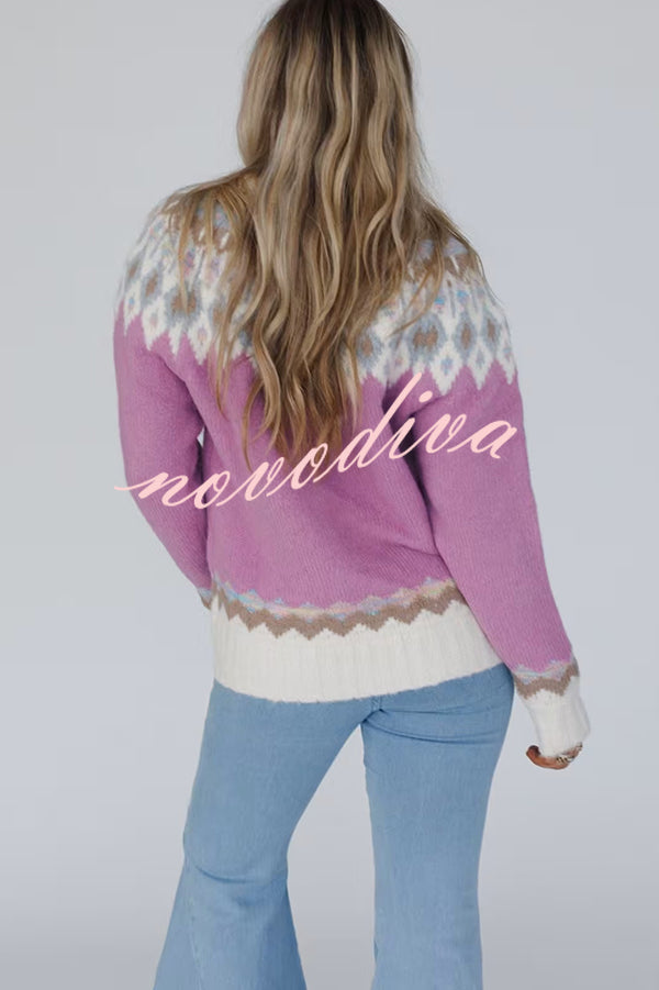 Christmas Thickened Round Neck Long Sleeve Knitted Sweater