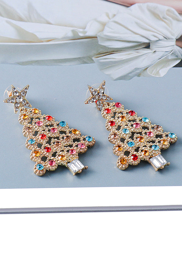 Christmas Tree Fashion Diamond Earrings