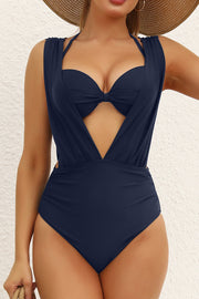 Sexy Halterneck V-neck High Waist Stretch Two Piece Bikini Swimsuit