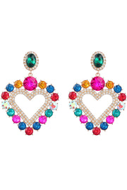 Diamond Heart Shaped Earrings