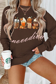 Halloween Creative Print Casual Long Sleeved Sweatshirt