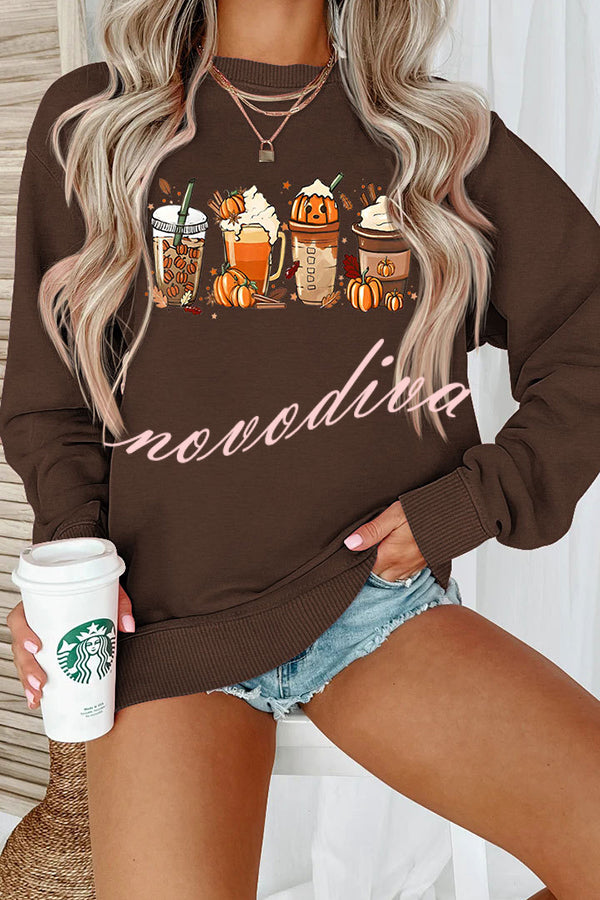 Halloween Creative Print Casual Long Sleeved Sweatshirt