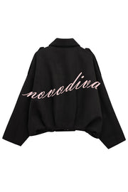 Fashion Lapel Long-sleeved Casual Bomber Jacket