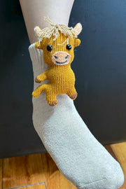 New Plush Knitted Animal Floor Socks