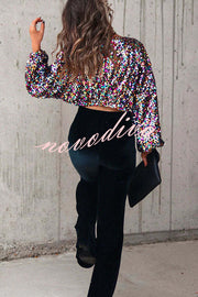 Dream Girl Sequin Crop Top