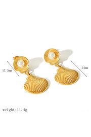Shoreline Glow Seashell Drop Earrings