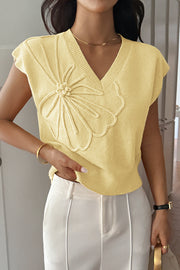 Solid Color Casual V-neck Knitted Sweater