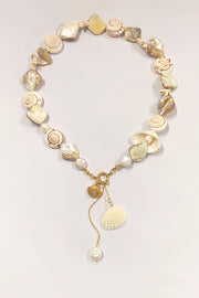 Fashionable Irregular Shell Stitching Necklace