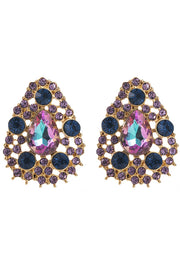 Vintage Alloy Drop-shaped Diamond Earrings