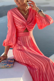 Enjoy The Sunshine Cross Front Maxi Dress