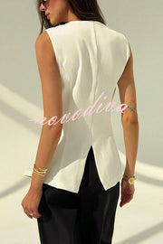 British Elegant Conch and Starfish Decorated Sleeveless Versatile Vest