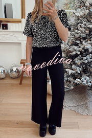 Like A Star Sequin Velvet Backless Pocketed Wide Leg Jumpsuit