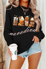 Halloween Creative Print Casual Long Sleeved Sweatshirt