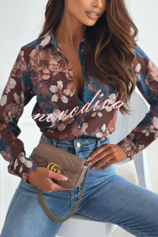 Fashion Printed Long Sleeve Casual Shirt