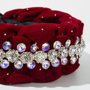 Light Luxury Starry Velvet Braided Diamond Headband