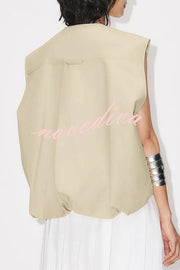 Fashion Zipper Sleeveless Pocket Loose Vest Jacket