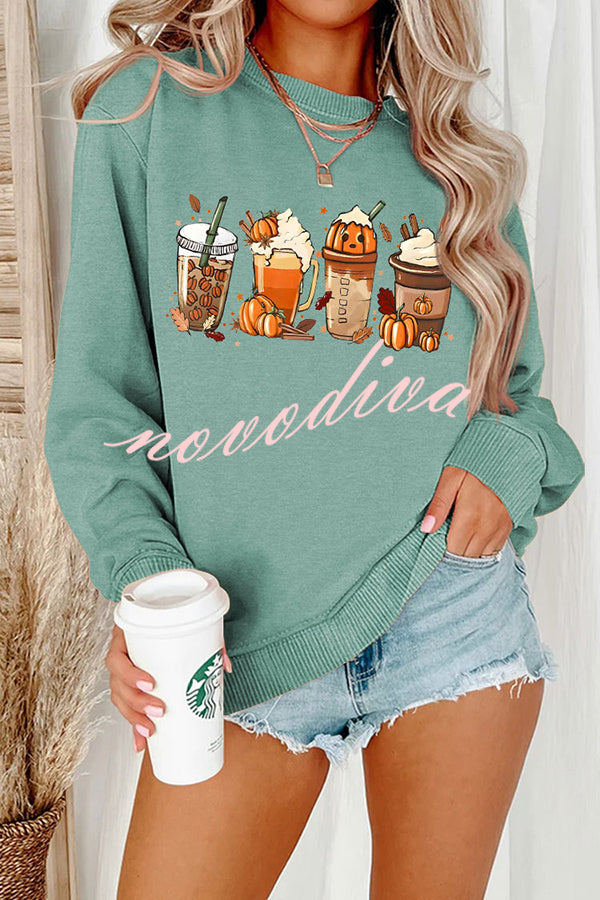 Halloween Creative Print Casual Long Sleeved Sweatshirt